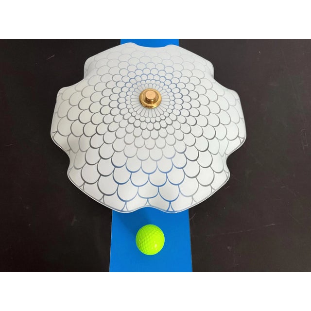 Mid Century Frosted Glass Flower Flush Light For Sale - Image 12 of 18