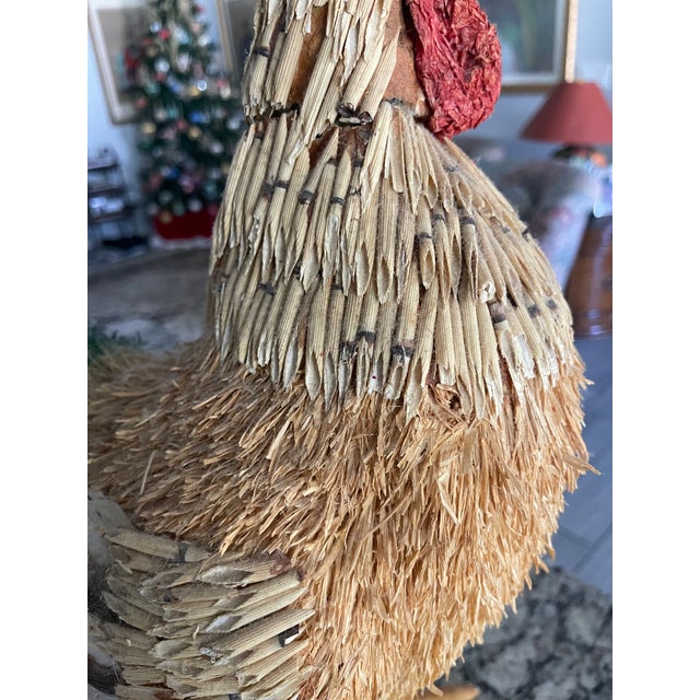 1990s Paper Mâché Rooster With Feathers For Sale - Image 5 of 8