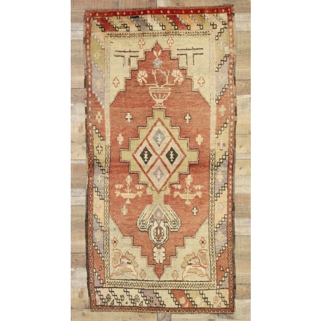 ラグ vintage turkish  rug,087 Vintage Turkish Oushak Rug - 03'04 X 06'08 | Chairish