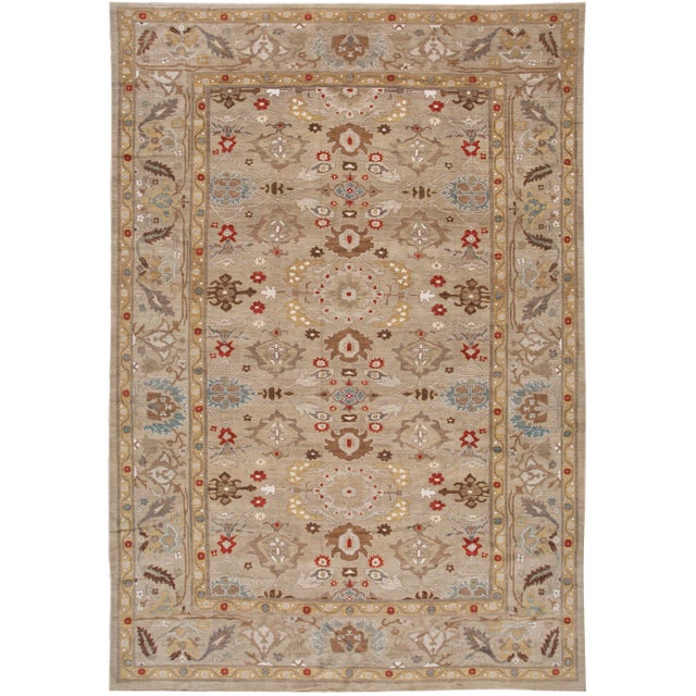 21st Century Contemporary Sultanabad Wool Rug 12 X 18 For Sale
