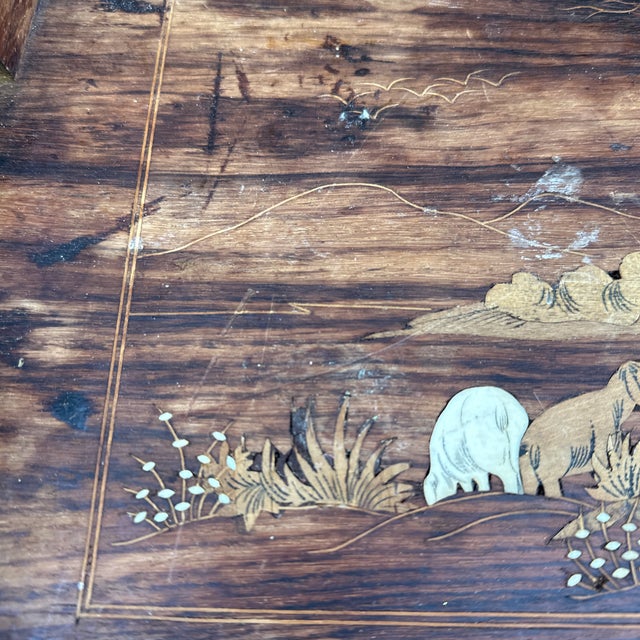 1970s Wooden Carved and Painted Tray For Sale In Atlanta - Image 6 of 11