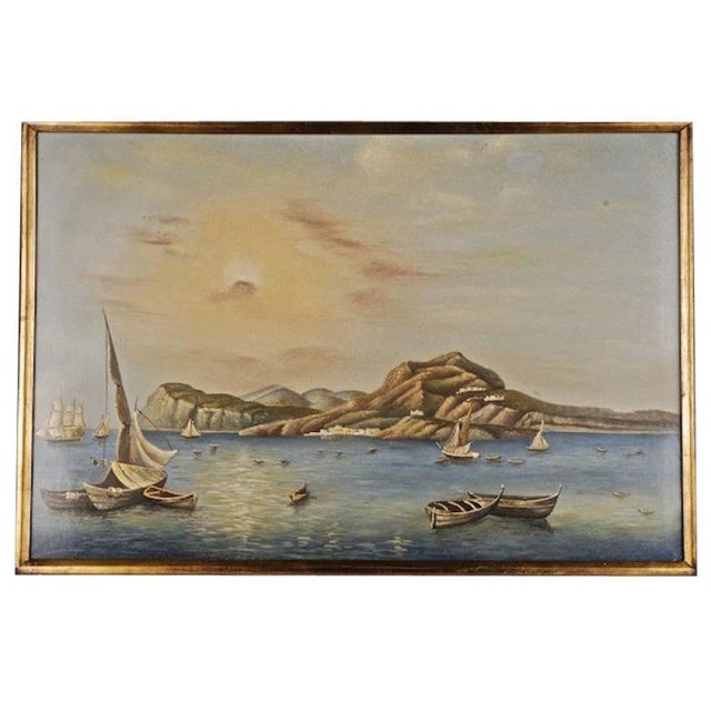 Summery View on the Pier, 20th Century, Oil Painting For Sale - Image 10 of 10