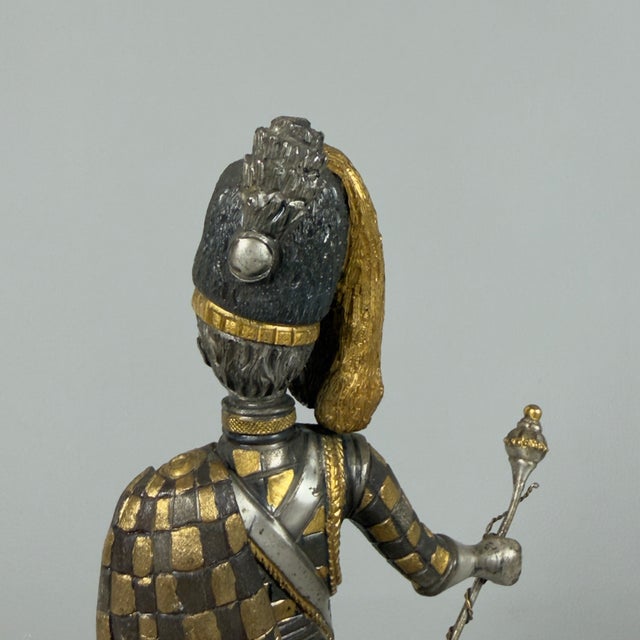 English Band Major Bronze Sculpture Statue on Marble Base, 1960s For Sale - Image 9 of 15