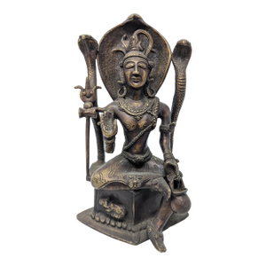 Rare Sri Lankan Bronze Statue: Hindu God Shiva (C. 1880-1910)