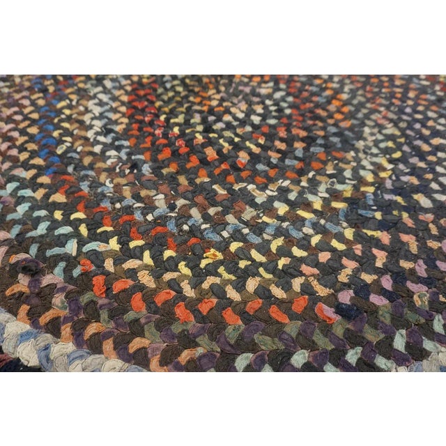 Black 1930s American Braided Rug For Sale - Image 8 of 12