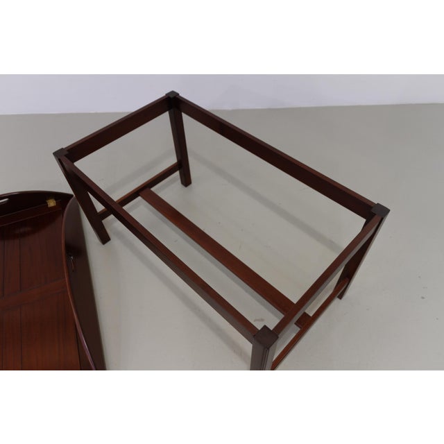 English Mahogany and Brass Butlers Tray Coffee Table, 1960s For Sale - Image 13 of 18