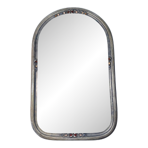 Antique 1920s Arched Chicago Portrait Company Convex "Bubble Glass" Picture Frame