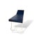 Mid-Century Modern Streamline Adjustable Chaise Lounge in Blue Vinyl and Chrome For Sale - Image 6 of 9