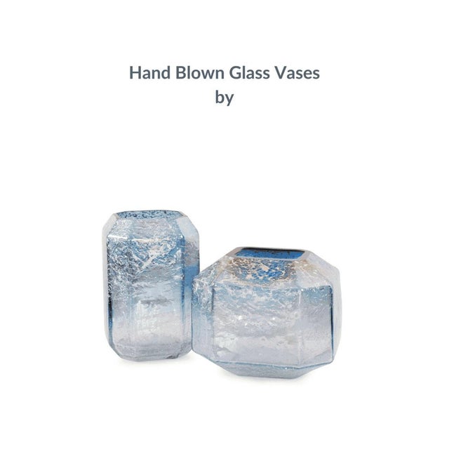 Lonsdale Iridescent Tall Glass Vase For Sale - Image 9 of 11