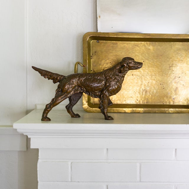 Early 20th Century Bronze Hunting Dog Sculpture English Springer Spaniel or Irish Setter For Sale - Image 5 of 17