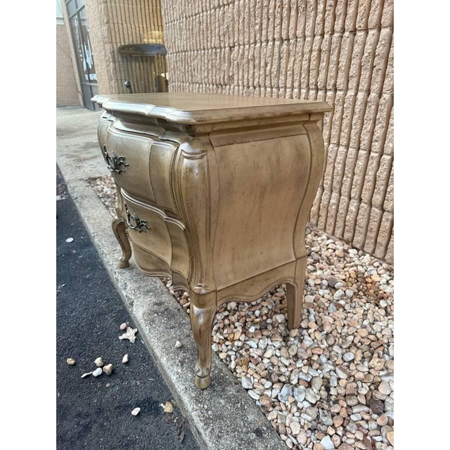 Mid 20th Century John Widdicomb French Provincial Louis XV Style Carved Bombe Two Drawer Chest For Sale - Image 5 of 11