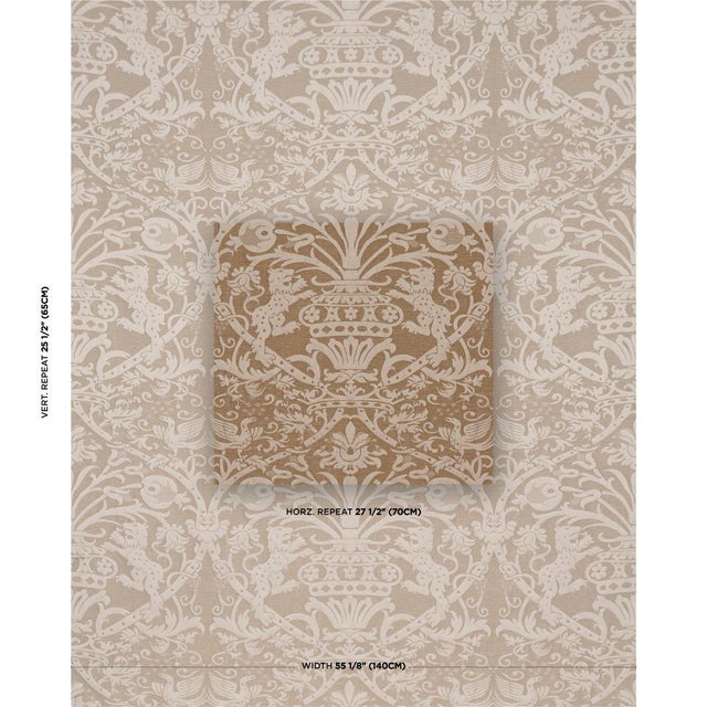 Woven in Italy on a traditional handloom, Dougal Damask is a refined Old World design brought to life with fanciful...