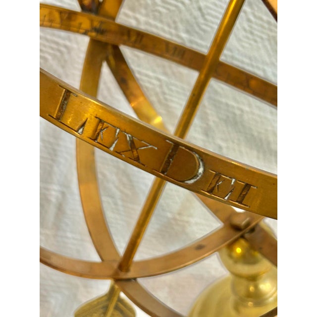 Metal Early 20th Century Brass Armillary Sphere on Stand by Peerage of England For Sale - Image 7 of 12