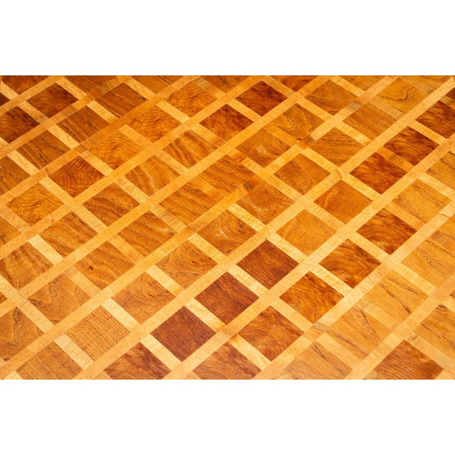 Square Italian Coffee Table with Burl Wood Inlaid Parquetry Top, 1950s For Sale - Image 9 of 15