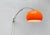 Imposing space age arche lamp. the classic shade in orange is striking. It is white on the inside, so that the luminaire...