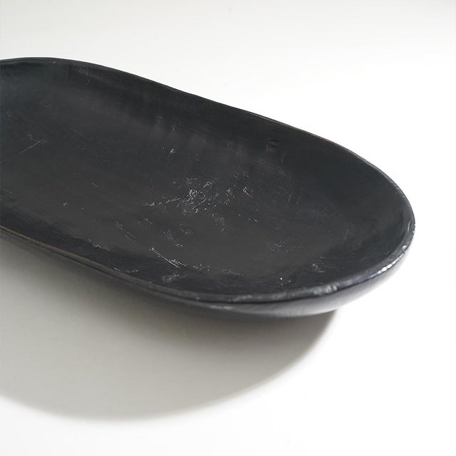 Organic Shaped Black Wooden Bowl, 1960s For Sale - Image 11 of 14