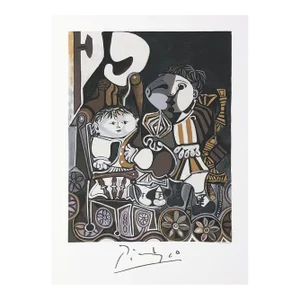 1980s "Deux Enfants Assis" Pablo Picasso Estate Lithograph