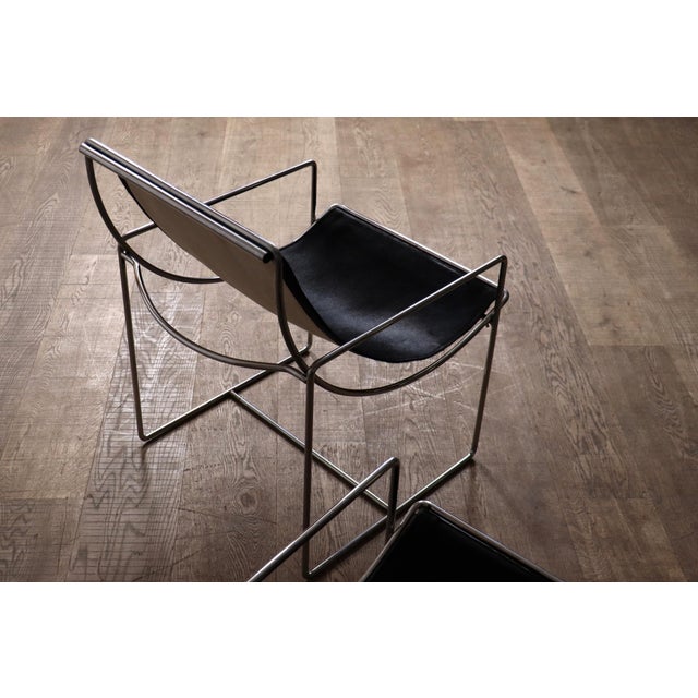 Rare pair of Filo lounge chairs model 203, designed by French artist and designer Odile Mir in 1971 and manufactured by...