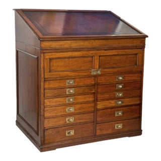 Fine Antique British Lift-Top Architect's Desk For Sale