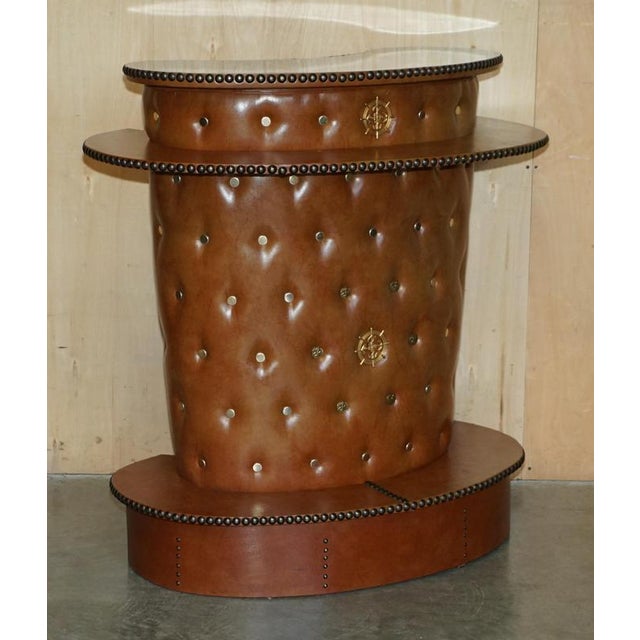 Retro Mid Century Modern home Cocktail bar with two stools. Dimensions of the bar Height:- 105.5cm Width:- 110cm Depth:-...