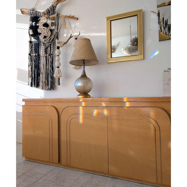 1970s Mid-Century Italian Birch Burl & Brass Sideboard attributed to Turri, 1970s For Sale - Image 5 of 18