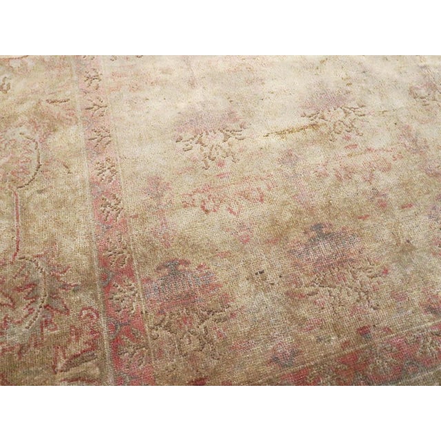 Rustic Galerie Shabab Collection Early 20th Century Indian Lahore Accent Rug For Sale - Image 3 of 6