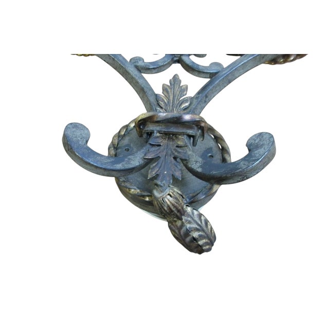 Bronze 1990s Fine Art Lamps French Regency Torchiere wall Sconce Lamp Lighting A For Sale - Image 8 of 9