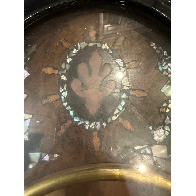 19th Century French Cartel Wall Clock, Mother-of-Pearl Inlay, Raison & Thomas Movement For Sale - Image 12 of 16