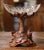 19th Century Swiss Black Forest Carved Walnut and Etched Crystal Centerpiece For Sale - Image 9 of 13