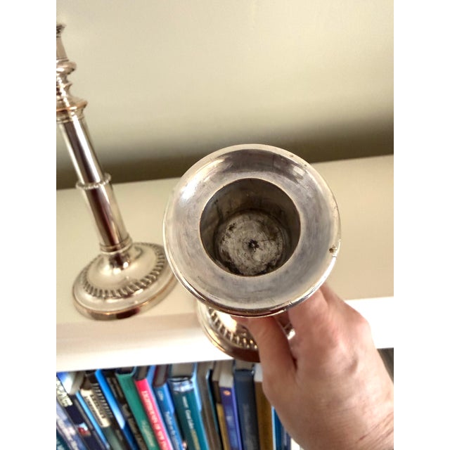 Pair of 19th Century English Silver Plated Telescopic Candlesticks For Sale In New York - Image 6 of 13