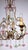 Gold Vintage Metal Murano Glass Flower Chandelier, 1940s For Sale - Image 8 of 10
