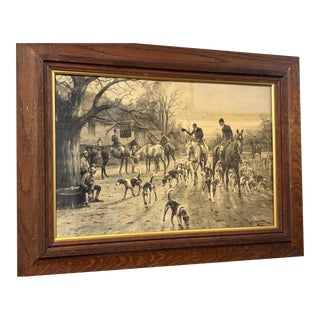 Vintage Framed Fox Hunt Print For Sale