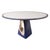 Art Deco "Occhi Azzurri" Round Table With Bronze and Stainless Steel, Handcrafted For Sale - Image 3 of 6