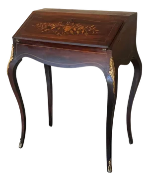 Antique Chippendale Style Walnut Drop Front Secretary or Writing Desk, 1900