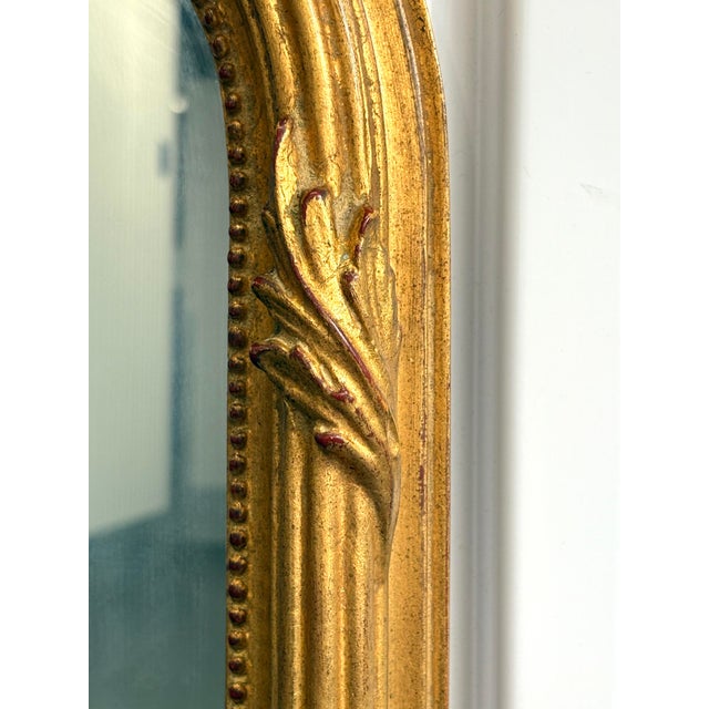 Vintage Carvers Guild Antique Gold Arched Mirror For Sale In New York - Image 6 of 8