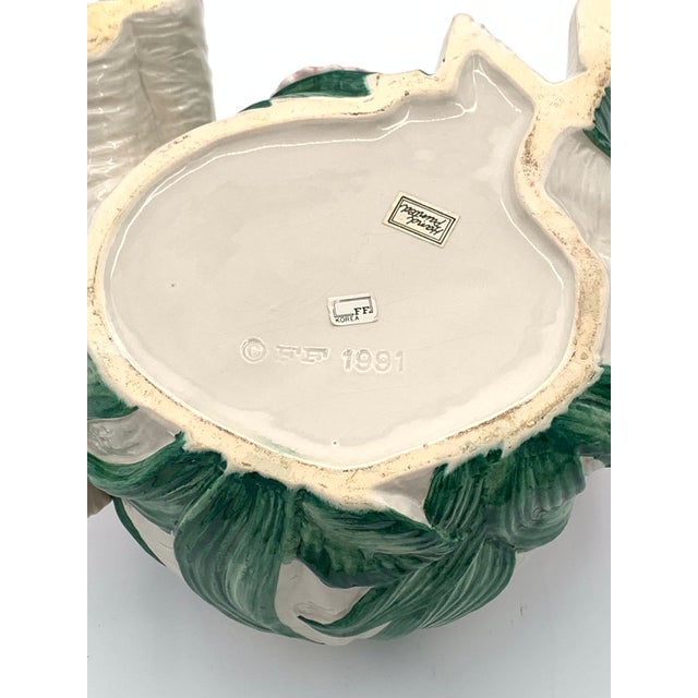 Ceramic Fitz and Floyd Elephant Cookie Jar Rare For Sale - Image 7 of 8