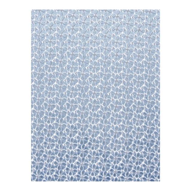 The House of Scalamandré Petal Velvet Fabric, Cornflower For Sale