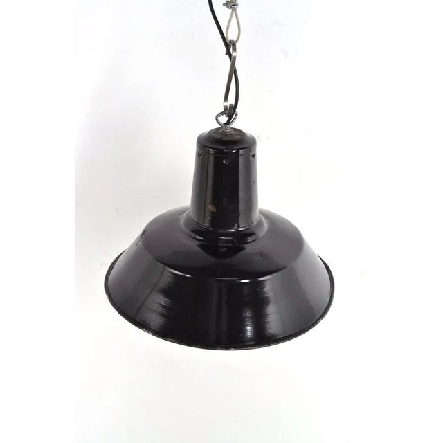Vintage Enamel Pendant Lamp, 1950s For Sale - Image 4 of 6