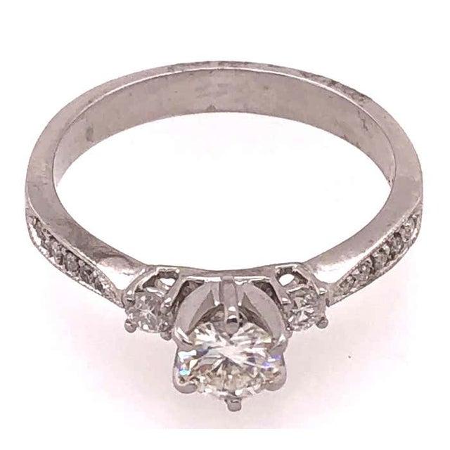 White 18 Karat White Gold Engagement Ring 1.00 Total Diamond Weight For Sale - Image 8 of 12