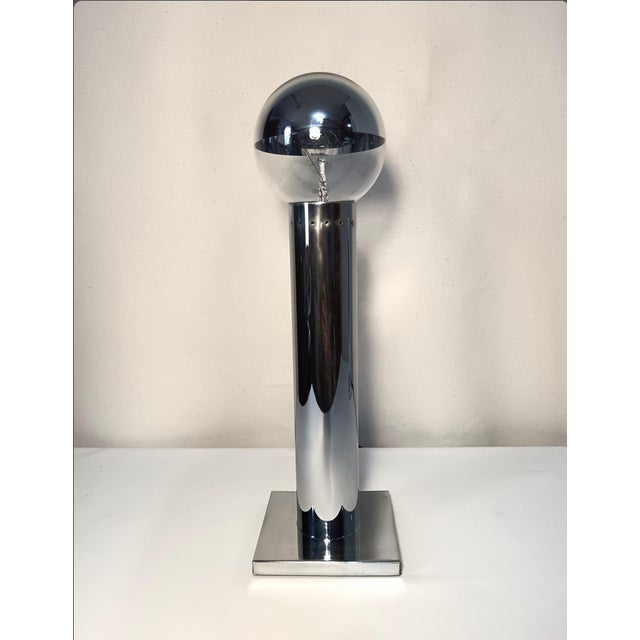 1970s Mid-Century Postmodern Italian Silver Table Lamps by Gofredo Reggiani, 1970s, Set of 2 For Sale - Image 5 of 12