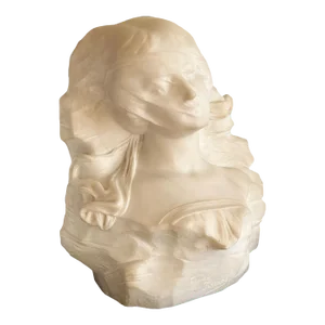 19th Century Italian Marble Bust of a Lady With a Veil