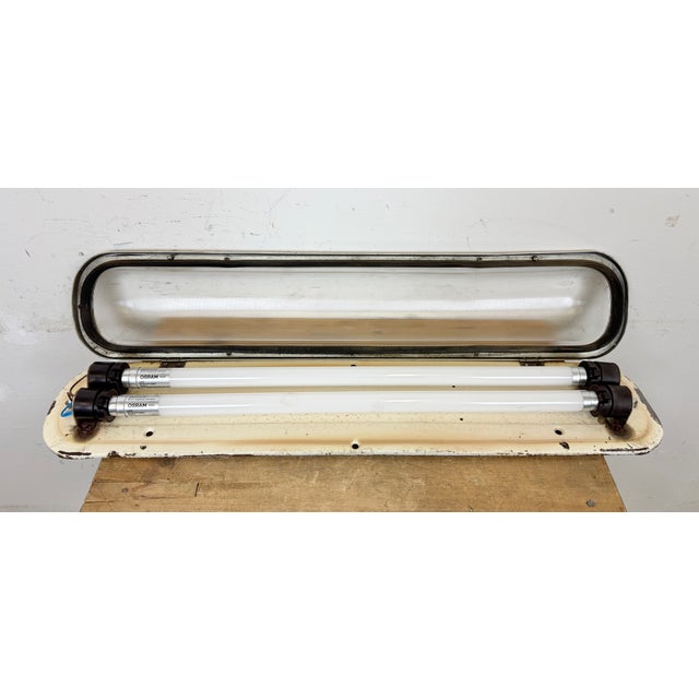 Industrial Aluminium Hanging Tube Light, 1970s For Sale - Image 12 of 18