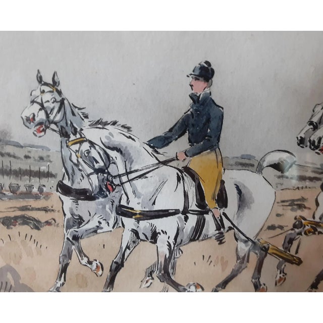 Antique Military Watercolor Painting For Sale - Image 4 of 9