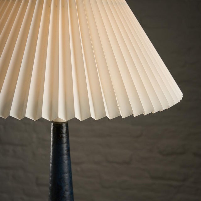 Blue Lamp from Palshus with Shade from Shade Le Klint, Denmark, 1960s For Sale - Image 6 of 14