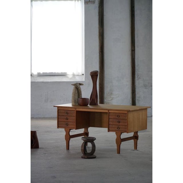 Danish Freestanding Desk in Oak by Henning Kjærnulf, 1950s For Sale - Image 10 of 15