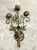 Good condition These decorative pieces feature an intricate, organic design of winding stems, leaves, and rosebuds....
