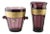 Art Deco Amethyst Vases with Classical Frieze from Walther, Germany, Set of 2 For Sale