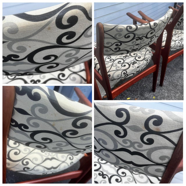 Mid Century Scandinavian Modern Dining Chairs With Four Armchairs and Two Side Chairs | by Scandinavian Woodworks For Sale - Image 18 of 18