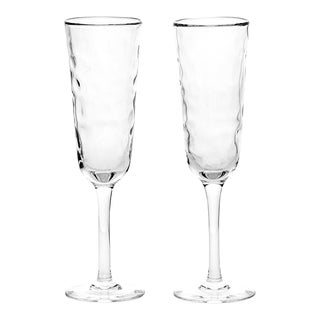 Juliska Puro Toasting Flutes - Set of 2 For Sale