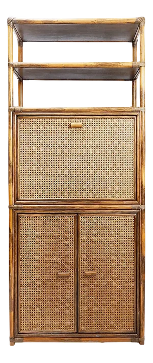 Bamboo and Rattan Cabinet, 1970s